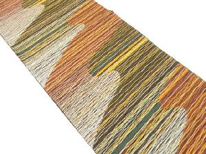 変わり織り　霞模様織り出し袋帯